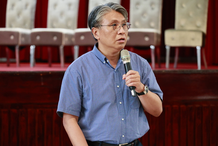 本校專44期暑假實習說明會於115年6月8日假大禮堂舉行，會議由校長主持。圖片